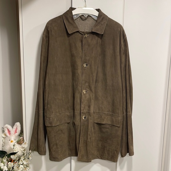 Latini Finest Suede Leather Hand Made Jacket XXL US Size/ Italian size 54, NWT - Picture 1 of 6